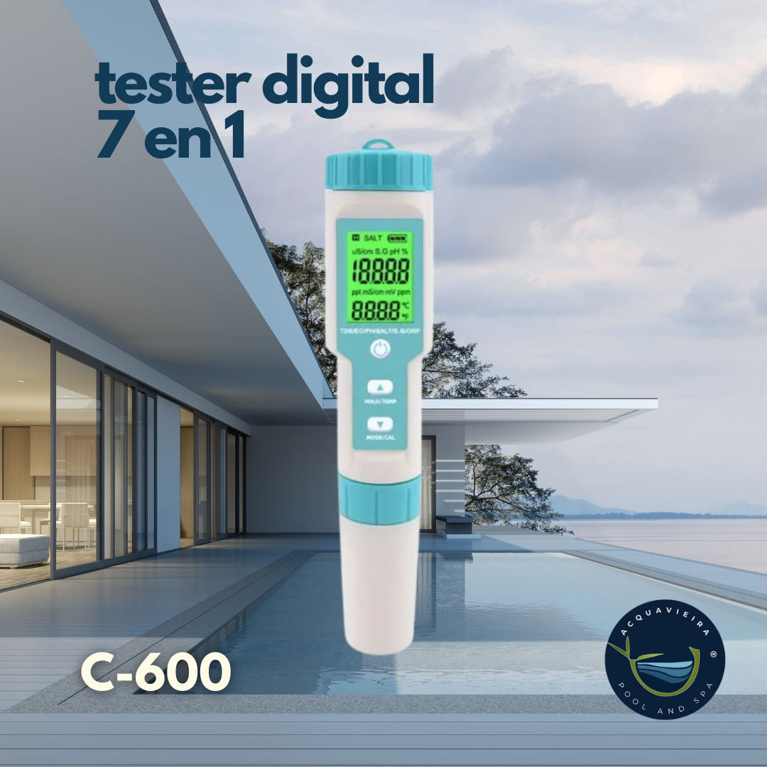 Tester Digital Calidad de Agua C-600 7 parámetros