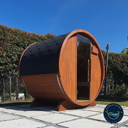 Sauna Barril de Madera – Diseño Finlandés para Exteriores