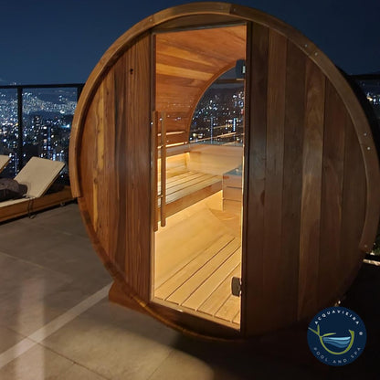 Sauna Barril de Madera – Diseño Finlandés para Exteriores