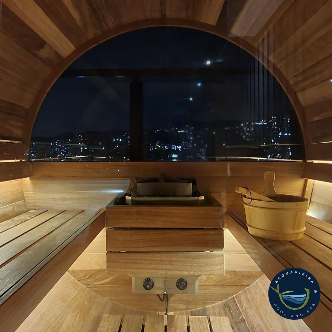 Sauna Barril de Madera – Diseño Finlandés para Exteriores