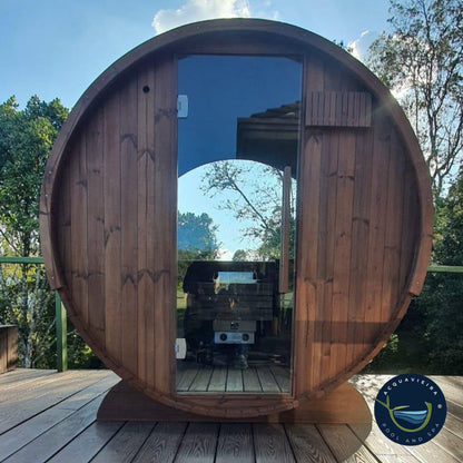Sauna Barril de Madera – Diseño Finlandés para Exteriores